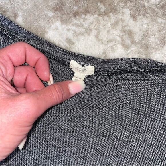 J. Crew cardigan black and white striped sweater v-neck button up lightweight XS - Picture 8 of 9